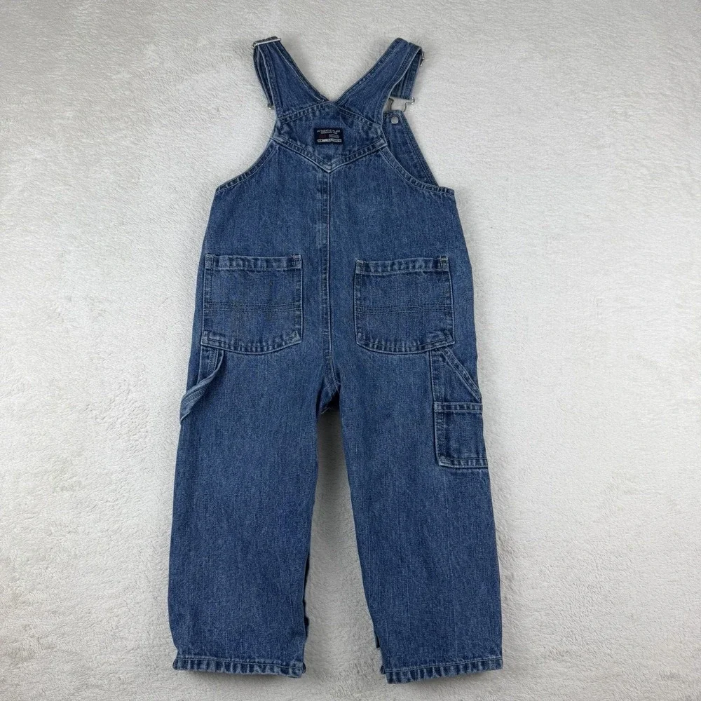 The Children's Place Blue Denim‎ Carpenter Overalls Jeans Toddler 24 Months-EUC